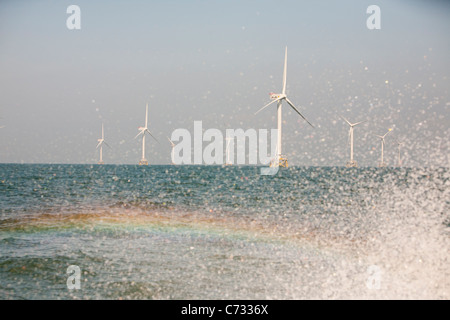 Ormonde Offshore-Windparks deren 5 MW-Turbinen die mächtigsten der Welt sind. Stockfoto