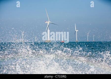 Ormonde Offshore-Windparks deren 5 MW-Turbinen die mächtigsten der Welt sind. Stockfoto