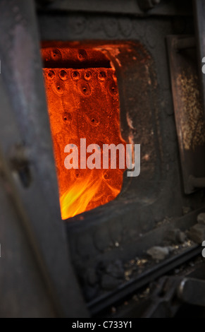 Dampf-Zug-bioler Stockfoto