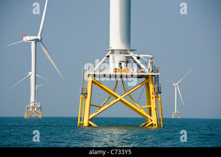 Ormonde Offshore-Windparks deren 5 MW-Turbinen die mächtigsten der Welt sind. Stockfoto