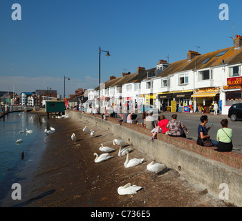 Tag Tripers. Pier Road, Fluss Arun, Littlehampton. Stockfoto