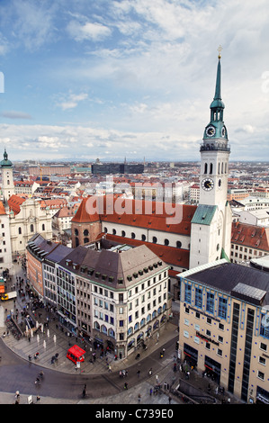 St.-Petri Kirche in München Altstadt, Peterskirche, München, Bayern, Deutschland, Deutschland, Europa Stockfoto