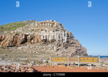 Cape Point an das Kap der guten Hoffnung in Südafrika. Stockfoto