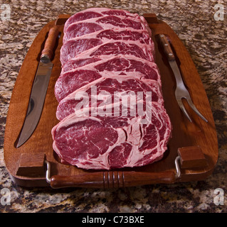 Ohne Knochen Beef RIB Steak Stockfoto