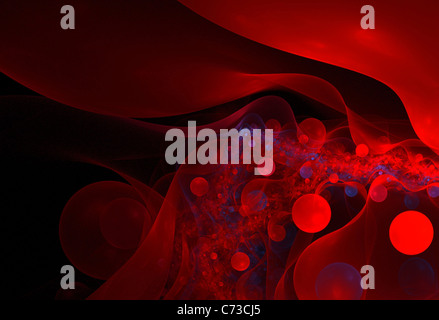 3D Erythrozyten - abstrakte Fraktal-layout Stockfoto