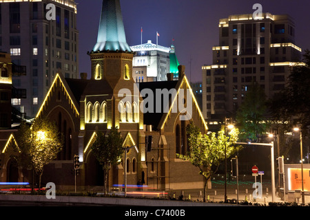 Suzhou Creek, Kirche, Shanghai, China Stockfoto