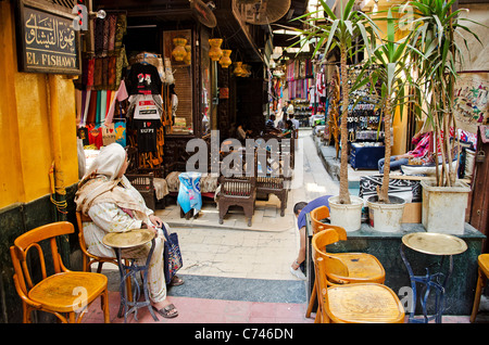 berühmte el Fishawy Café im Souk Kairo Stockfoto