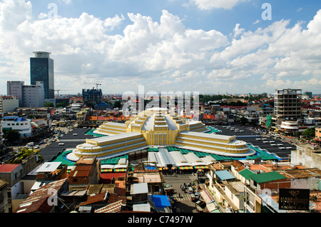 Psar Thmei Zentralmarkt in Phnom Penh Kambodscha Stockfoto