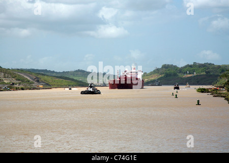 Gaillard Ausschneiden "oder" Corte Culebra, der engsten Stelle des Panama-Kanals Stockfoto