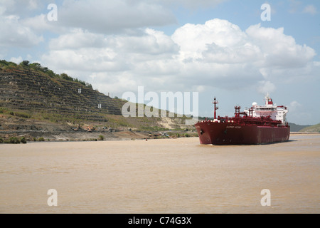 Gaillard Ausschneiden "oder" Corte Culebra, der engsten Stelle des Panama-Kanals Stockfoto