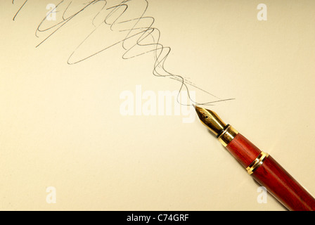 Fügen Sie Ihre eigenen Element. Eine offene Notebook mit leeren Seite. Stockfoto