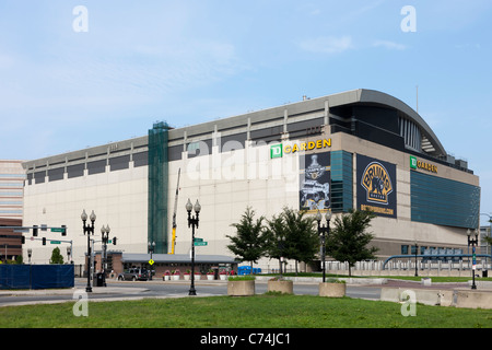 TD Garden, Heimat der Boston Celtics NBA und NHL-Boston Bruins in Boston, Massachusetts. Stockfoto