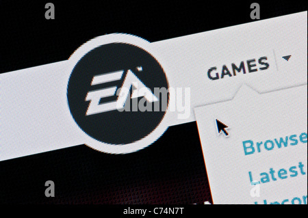 Nahaufnahme von Electronic Arts-Logo, wie auf ihrer Website zu sehen. (Nur zur redaktionellen Verwendung: print, TV, e-Book und redaktionelle Webseite). Stockfoto