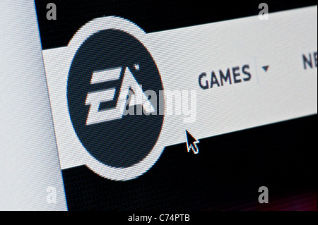 Nahaufnahme von Electronic Arts-Logo, wie auf ihrer Website zu sehen. (Nur zur redaktionellen Verwendung: print, TV, e-Book und redaktionelle Webseite). Stockfoto