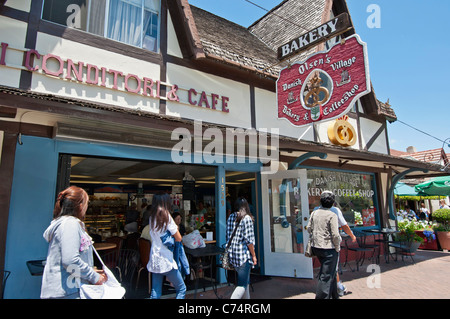 Solvang, eine dänischen Stil Stadt im Santa Barbara County ist eine beliebte Touristenattraktion. Stockfoto