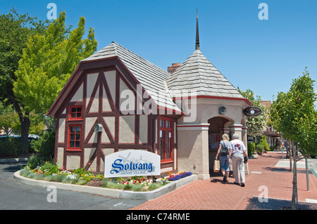 Solvang, eine dänischen Stil Stadt im Santa Barbara County ist eine beliebte Touristenattraktion. Stockfoto