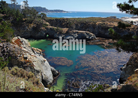 Bogen und Lagune, Point Lobos State Preserve, Kalifornien, USA Stockfoto