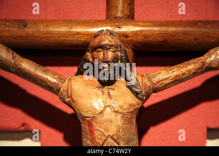 Lateinamerikanische Darstellung Jesu Christi in einer traditionellen Kirche in Panama gesehen. Stockfoto