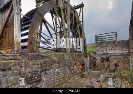 Wasser Rad Killhope Lead Mining Museum, gewohnt. Stockfoto