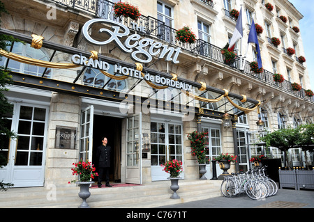 Der Regent, Grand Hotel de Bordeaux, Fassade, place De La Comedie, Bordeaux, Gironde, Aquitanien, Frankreich Stockfoto