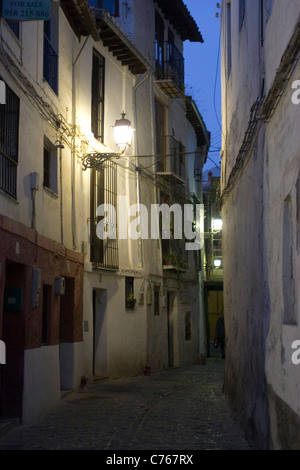 Albayzin Straßen im Morgengrauen (Granada) Stockfoto