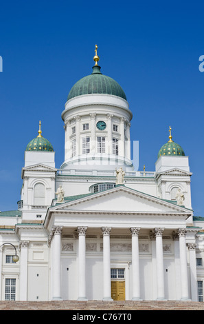 Kathedrale von Helsinki, die weißen neoklassizistischen Stil der lutherischen Kathedrale, von Carl Ludvig Engel, Helsinki, Finnland, Stockfoto