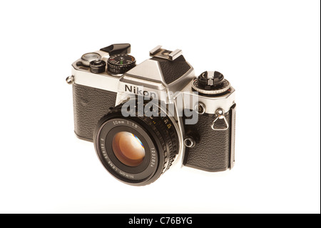 Nikon FE 35mm SLR single Lens reflex Filmkamera, Classic Kamera, Objektiv 50mm f1.8E Stockfoto