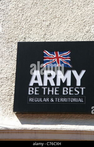 britische Armee Karriere Büro in Bangor, wales Großbritannien uk Stockfoto