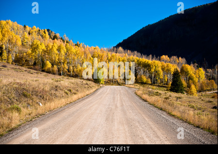 Entlang der Forststraße 625. San Juan Mountains, Colorado. Stockfoto