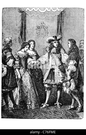 Porträt Charles II Monarch König königlich royal königliche fürstlichen imperial souveränen Herrscher Monarch Potentat gekrönte Haupt Kaiser Stockfoto