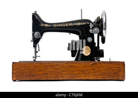 1936 antike Singer 99k elektrische halbindustrielle-Nähmaschine Stockfoto