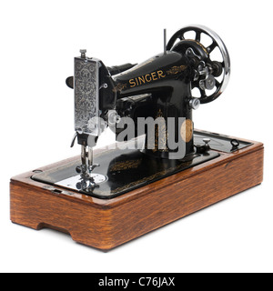 1936 antike Singer 99k elektrische halbindustrielle-Nähmaschine Stockfoto