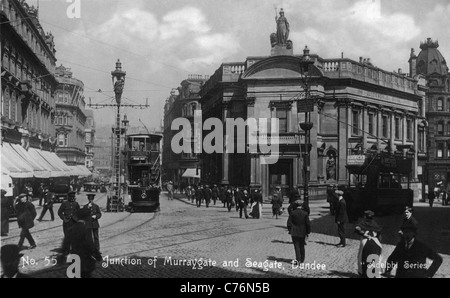 Anfang 1900 anzeigen Dundee Straßen Schottland Stockfoto