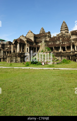 Angkor Wat Tempel in Angkor Gebiet, Siem Reap, Kambodscha Stockfoto