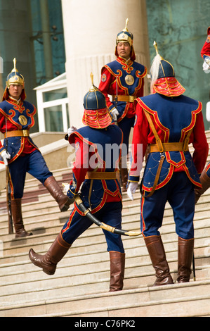 Einer bunten Zeremonie in Sukhbaatar Platz in Ulan Bator. Stockfoto