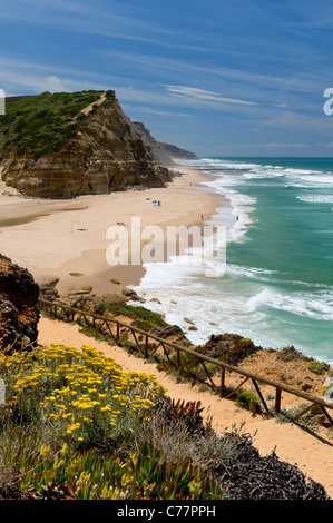 Portugal, Costa da Prata, Sao Juliao Strand in der Nähe von Ericeira Stockfoto