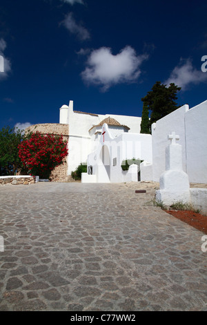 Wehrkirche "Puig de Missa", Santa Eulalia, Ibiza, Spanien Stockfoto