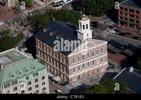 Luftaufnahme der Faneuil Hall Stockfoto