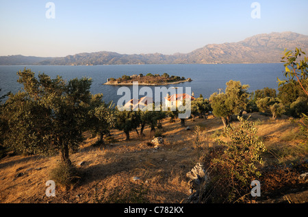 BAFA Goelue, See Bafa, Camici Goelue mit Kapıkırı Insel, Provinz Muğla, Aydın, südliche Ägäis-Küste, Europa, Mittlerer Osten, Asien Stockfoto