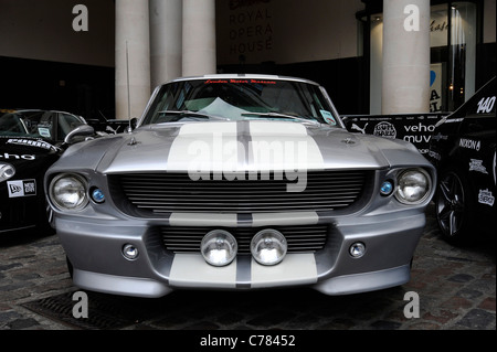 Ford Mustang auf der Gumball Rally 2011 am Covent Garden in London Stockfoto