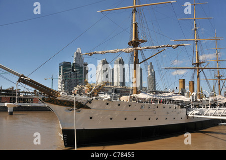 Fregatte Presidente Sarmiento in Puerto Madera, Buenos Aires, Argentinien Stockfoto