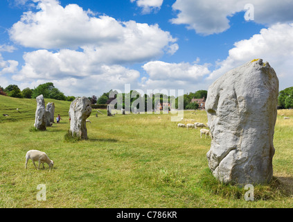 Die historische Steinkreis von Avebury, Wiltshire, England, UK Stockfoto