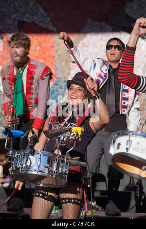 März vierten Marching Band beim Bumbershoot 2011, Seattle, Washington, USA Stockfoto