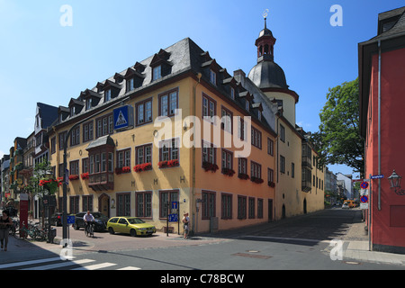 Dreikoenigenhaus Mit Stadtbibliothek in der Altstadt von Koblenz, Rheinland-Pfalz Stockfoto