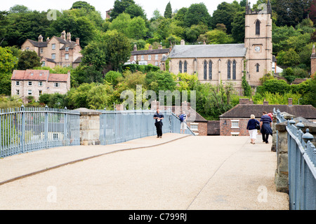 Die Eisenbrücke Ironbridge Shropshire England Stockfoto