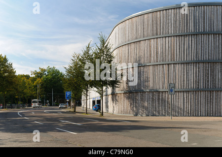 Parkplatz vor dem Zoo Leipzig, Leipzig, Sachsen, Deutschland, Europa Stockfoto