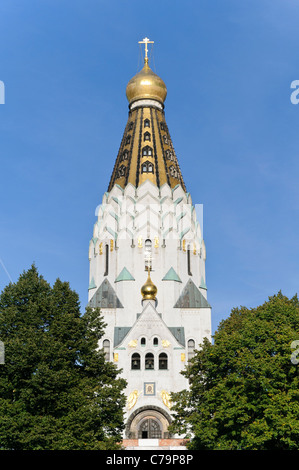 St.-Alexi-Gedächtniskirche, errichtet zum Gedenken an die Gefallenen der Völkerschlacht bei Leipzig 1813, Leipzig, Deutschland, Europa Stockfoto