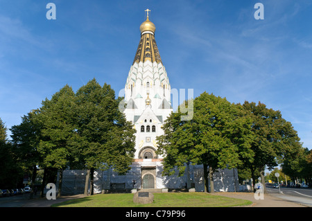 St.-Alexi-Gedächtniskirche, errichtet zum Gedenken an die Gefallenen der Völkerschlacht bei Leipzig 1813, Leipzig, Deutschland, Europa Stockfoto