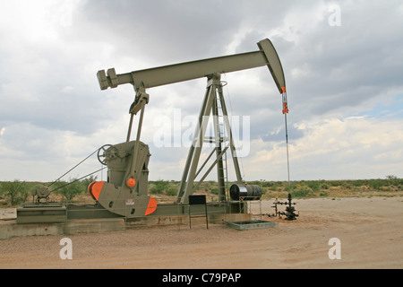 Permian Basin Ölquelle in New Mexico Stockfoto