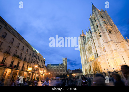 Santa Maria de Regia Kathedrale, Leon, Spanien Stockfoto